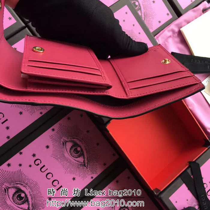 GUCCI古馳 歐洲正品原單 padlock系列 最新款短皮夾 453155 pvc紅皮 WTG1198
